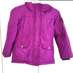 Eckored Girl's Down Jacket with Faux Fur Hood Size Size M (7-8 yrs)